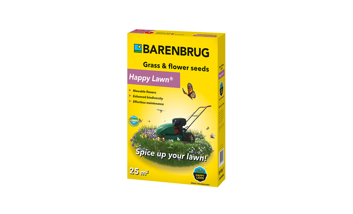 Barenbrug - Happy Lawn 500 gram - Gras, bloemen en kruiden • Gras en Groen Winkel