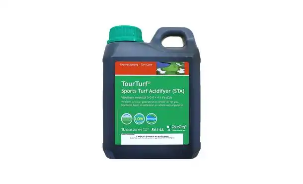 Tourturf Acidifyer 1 L - 5-0-0 + 4% Fe - Tegen grasinsecten • Gras en Groen Winkel